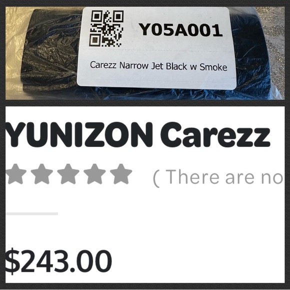 Yunizon Carezz Narrow Sunglasses - Jet Black $243 - Picture 2 of 8